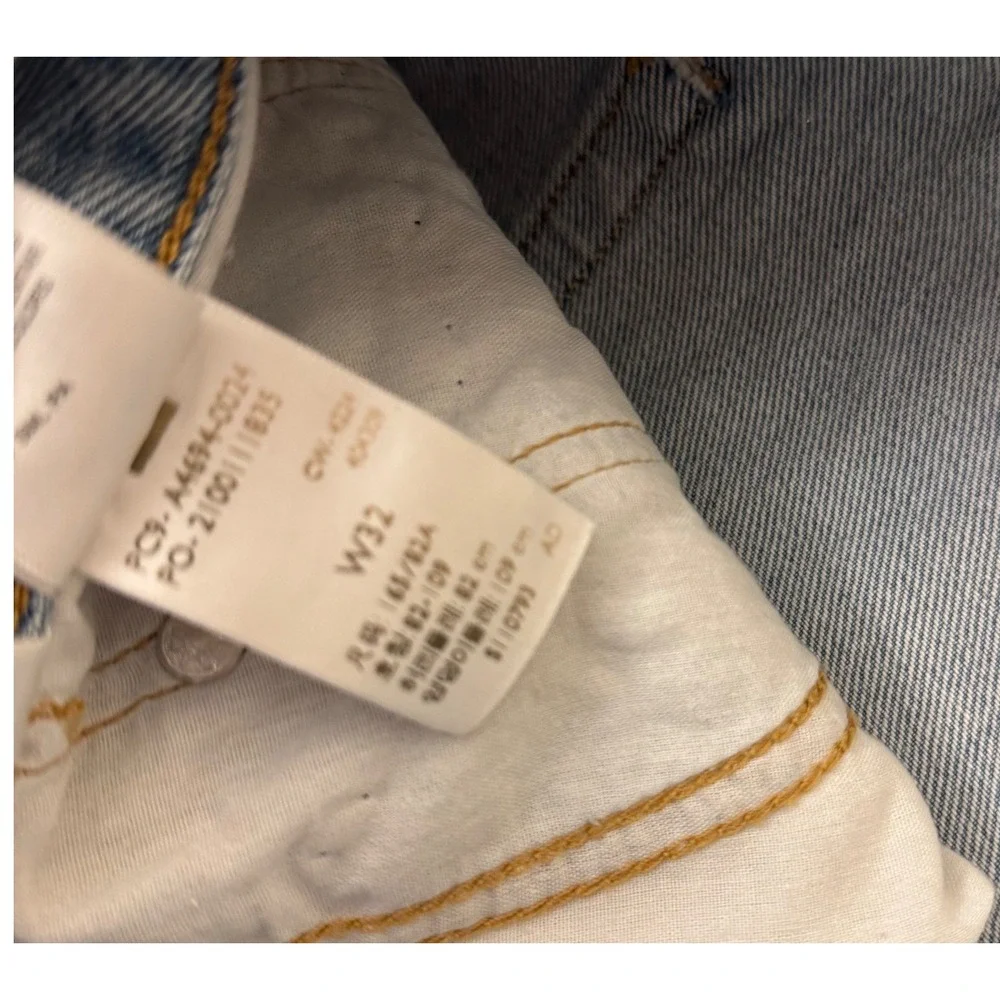 Levis Icon Skirt Women 32 Light Blue Denim Mini Raw Hem Button Fly Summer‎ NEW